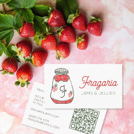 JAMS & JELLIES Cute Handgetekende Pot QR Code Visitekaartje