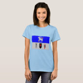 Jämtlands län flag t-shirt (Voorkant volledig)