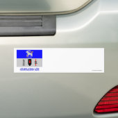 Jämtlands län flag with name bumpersticker (Op auto)