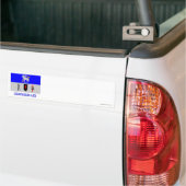 Jämtlands län flag with name bumpersticker (Op Truck)