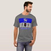 Jämtlands län waving flag with name t-shirt (Voorkant volledig)