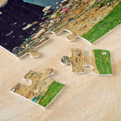 Jamuna rivier Yamuna Agra India. Legpuzzel (Zijkant)