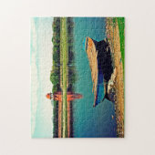 Jamuna rivier Yamuna Agra India. Legpuzzel (Verticaal)