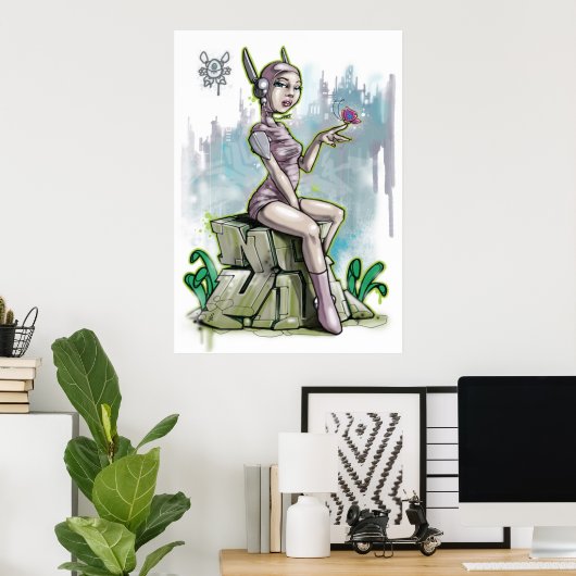 Jamz-Illustrated2 Poster (Thuiskantoor)