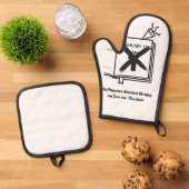 Jan 1st Oven Mitt| Sarcastic New Year's Resolution Ovenwant & Pannenlap Set (Top down)