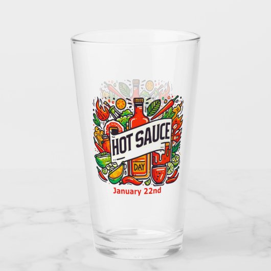 Jan 22nd - Hete Saus Dag Glas (Voorkant)