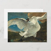 Jan Asselyn - De bedreigde Zwan Feestdagenkaart (Voorkant / Achterkant)