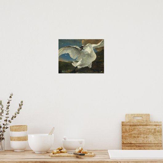 Jan Asselyn - De bedreigde Zwan Poster (Keuken)