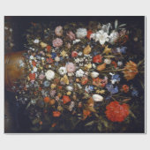 Jan Brueghel de Elder Flowers in een Woodenvaartui Cadeaupapier (Vlak)