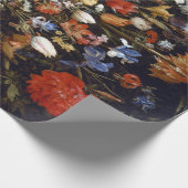 Jan Brueghel de Elder Flowers in een Woodenvaartui Cadeaupapier (Hoek)