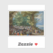 Jan Brueghel de Ouder - De Zalm op de berg Sticker (Vel)
