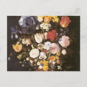 Jan Brueghel de oudere vaas van bloemen Briefkaart