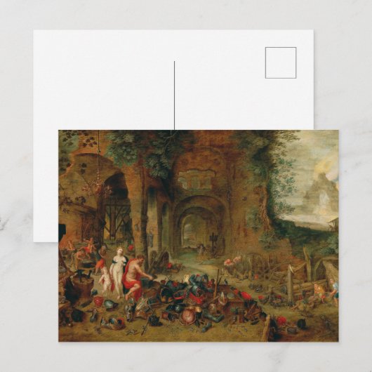 Jan Brueghel - Forge of Vulcan Briefkaart (Voorkant / Achterkant)