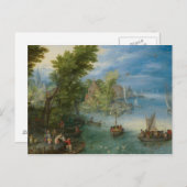 Jan Brueghel in het Elder-rivierlandschap Briefkaart (Voorkant / Achterkant)