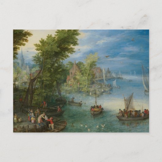 Jan Brueghel in het Elder-rivierlandschap Briefkaart (Voorkant)