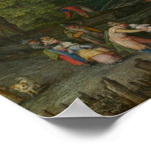 Jan Brueghel in het Elder-rivierlandschap Poster (Hoek)