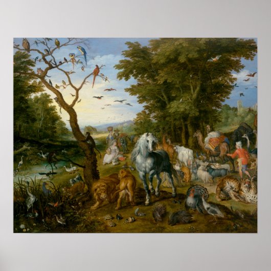 Jan Brueghel the Elder - The Entry of the Animals Poster (Voorkant)