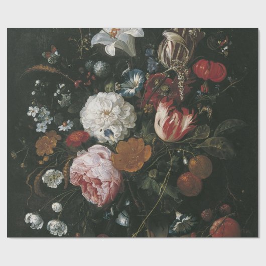 Jan Davidsz de heem - bloemen in een glazen vaas Cadeaupapier (Vlak)