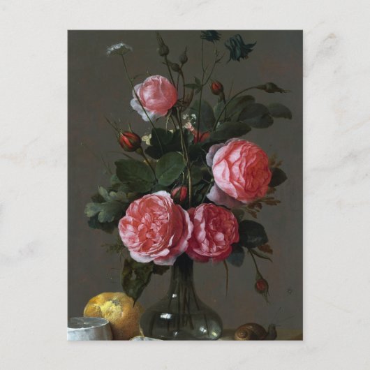 Jan Davidsz de Heem, Bloemen Stilleven Briefkaart (Voorkant)
