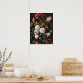 Jan Davidsz. De Heem - Still Life With Flowers Poster (Keuken)