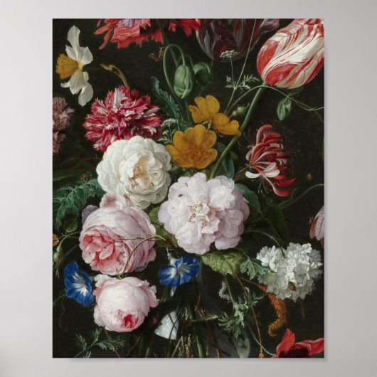 Jan Davidsz. De Heem - Still Life With Flowers Poster (Voorkant)