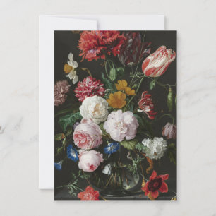 Jan Davidsz. De Heem - stilstaand leven met bloeme Bedankkaart