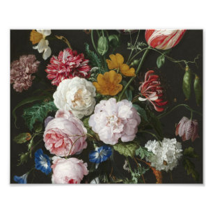 Jan Davidsz. De Heem - stilstaand leven met bloeme Foto Afdruk