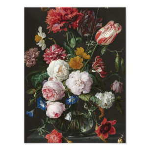 Jan Davidsz. De Heem - stilstaand leven met bloeme Foto Afdruk