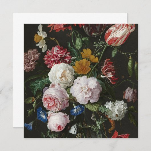 Jan Davidsz. De Heem - stilstaand leven met bloeme Kaart (Voorkant / Achterkant)