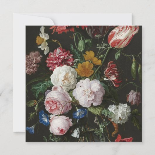 Jan Davidsz. De Heem - stilstaand leven met bloeme Kaart (Voorkant)