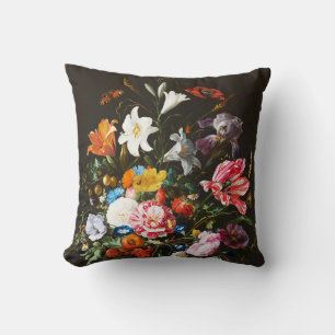 Jan Davidsz de Heem,  Vaas met bloemen, 1670 Kussen