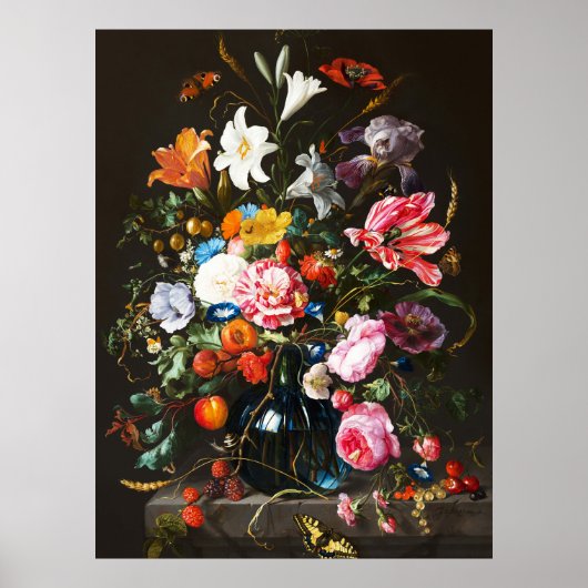 Jan Davidsz de Heem, Vaas met Bloemen, 1670 Poster (Voorkant)