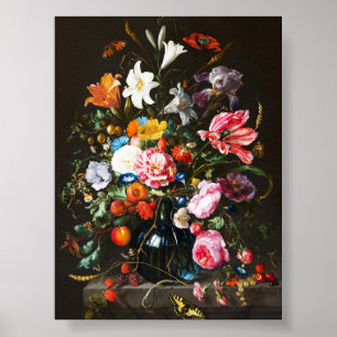 Jan Davidsz de Heem, Vaas van Bloemen, 1670 Poster