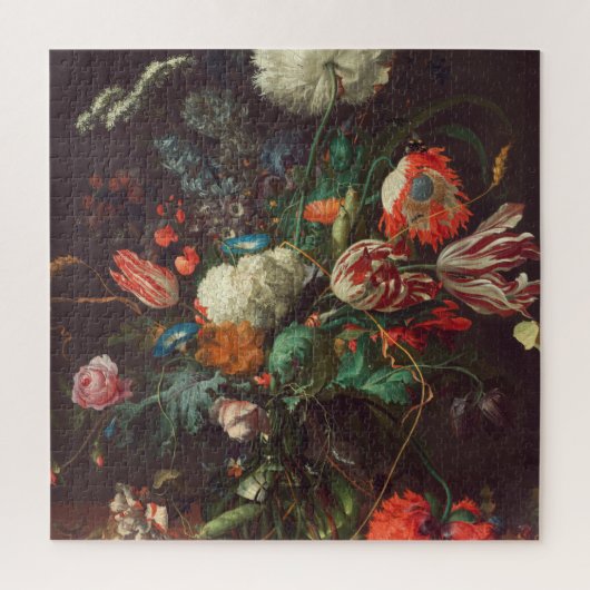 Jan Davidsz de heem - vaas van bloemen Legpuzzel (Verticaal)