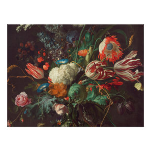 Jan Davidsz de heem - vaas van bloemen Perfect Poster