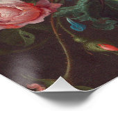 Jan Davidsz de heem - vaas van bloemen Perfect Poster (Hoek)