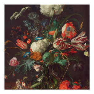 Jan Davidsz de heem - vaas van bloemen Perfect Poster