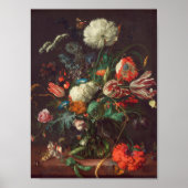 Jan Davidsz de heem - vaas van bloemen Poster (Voorkant)