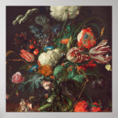 Jan Davidsz de heem - vaas van bloemen Poster (Voorkant)