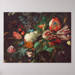 Jan Davidsz de heem - vaas van bloemen Poster