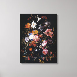 Jan Davidsz de Heems vaas met levendige bloemen Canvas Afdruk