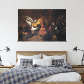 Jan Fyt Cockfight Canvas Afdruk (Insitu (Slaapkamer))