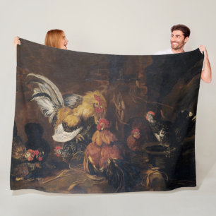 Jan Fyt Cockfight Fleece Deken