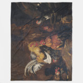 Jan Fyt Cockfight Fleece Deken (Voorkant)