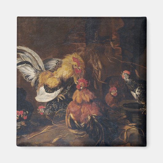 Jan Fyt Cockfight Magneet (Voorkant)