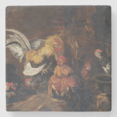 Jan Fyt Cockfight Stenen Onderzetter (Voorkant)