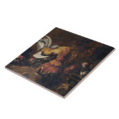 Jan Fyt Cockfight Tegeltje (Zijkant)