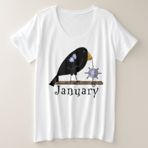 Jan. Gal- Dames Basic T-Shirt in grote maten