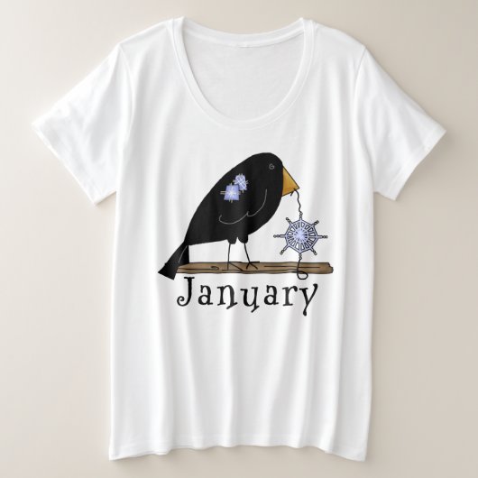 Jan. Gal- Dames Basic T-Shirt in grote maten (Design voorkant)