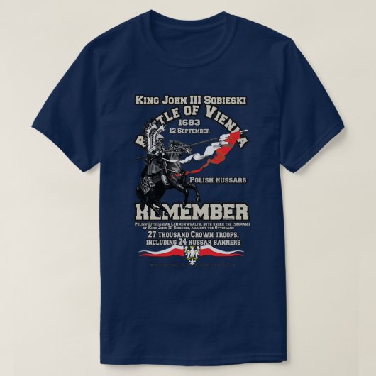 Jan III Sobieski Slag bij Wenen T-shirt (Design voorkant)
